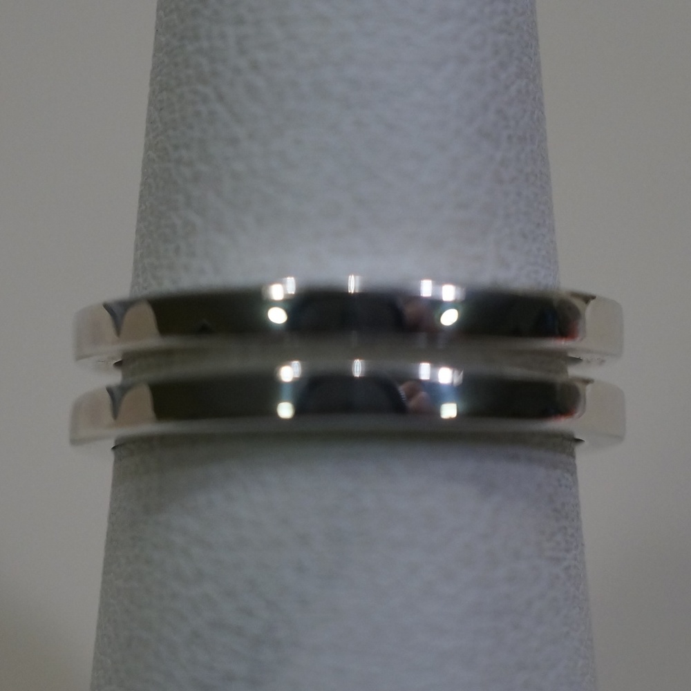 Sterling Silver (.925) Custom Made Double Bar Ring